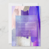 PixDezines 水彩色見本 ヴィオレット ライラック ラベンダー 招待状 (正面)