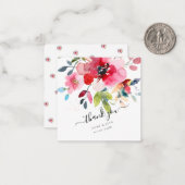 PixDezines 水彩花卉 渐变红色玫瑰 ノートカード (正面/裏面インサイチュ)