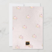 PixDezines 水彩花卉 牡丹 洗礼 招待状 (裏面)