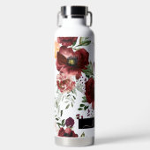 PixDezines 水彩花卉 马萨拉红玫瑰 ウォーターボトル (正面)