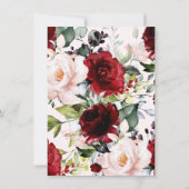 PixDezines 水彩花卉 Passionate Blooms 結婚式 招待状 (裏面)