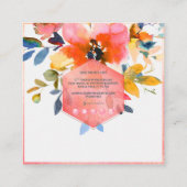 PixDezines 水彩花園玫瑰 スクエア名刺 (裏面)