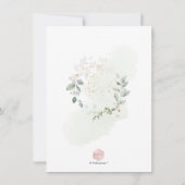 PixDezines 水彩花環ベイビーシャワー 招待状 (裏面)