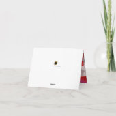 PixDezines 水彩 ミツバ祭り 御礼カード 赤 黒 サンキューカード (裏面)