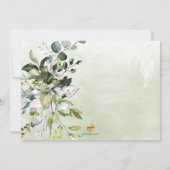 PixDezines 水彩 リアルユーカリ ウェディング 招待状 (裏面)