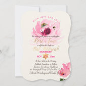 PixDezines 水彩/水玫瑰/バツ・ミツバ 招待状 (裏面)