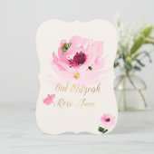 PixDezines 水彩/水玫瑰/バツ・ミツバ 招待状 (スタンド正面)