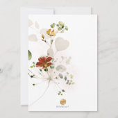 PixDezines 水彩 秋の庭の花 招待状 (裏面)