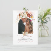 PixDezines 水彩 秋の庭園の花 セーブザデート (スタンド正面)