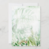 PixDezines 熱帯ジャングルの葉 招待状 (裏面)