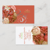 PixDezines 牡丹+紫陽花/DIY 背景 名刺 (正面/裏面)