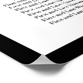 PixDezines 現代カリグラフィーフォント 席次表 ポスター (角)