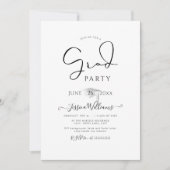 PixDezines 現代カリグラフィー スクリプト 卒業式インビテーション 招待状 (正面)