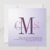 PixDezines 現代的で上品な/すもも色 招待状 (裏面)