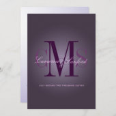 PixDezines 現代的で上品な/すもも 招待状 (正面/裏面)