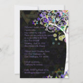 PixDezines 生命の木 B'not Mitzvah 招待状 (裏面)