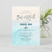 PixDezines 白い砂浜 バー ミツバ祭 招待状 (スタンド正面)