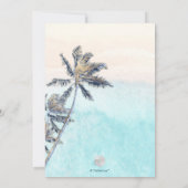 PixDezines 白い砂浜 バー ミツバ祭 招待状 (裏面)