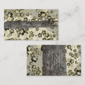 PixDezines 着物/擬似ちりめん/桜 名刺 (正面/裏面)