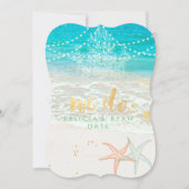 PixDezines 私たちと一緒に チャンドリエ/ビーチ/デスティネーション 招待状 (正面)