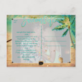 PixDezines/私たちの日救/ヴィンテージトロピカルビーチ 案内ポストカード (裏面)