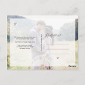 PixDezines 秋の落ち葉 Save our Date ポストカード (裏面)