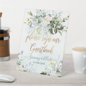 PixDezines 素朴 Blue Gum Eucalyptusサインイン 台座サイン (インサイチュ)