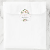 PixDezines 素朴 H2コットン+バラブライダルシャワー ラウンドシール (バッグ)