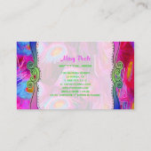 PixDezines 絵を描 peacock/cobalt/pink 名刺 (裏面)