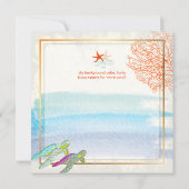 PixDezines 緑のカメ+マウイ島のサンゴ+ヒトデ (裏面)