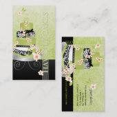 PixDezines 緑茶フォンダンケーキ/DIYカラー 名刺 (正面/裏面)