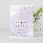 PixDezines 繊細なゴールドの葉のグラデーション 招待状 (スタンド正面)