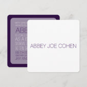 PixDezines 自作カラー/タイポグラフィー/バット・ミッツヴァ 招待状 (正面/裏面)