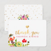 PixDezines 花の水彩画/キンポウゲ/サンキチ サンキューカード (正面/裏面)