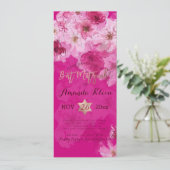 PixDezines 花の水彩 バット・ミッツヴァー 招待状 (スタンド正面)