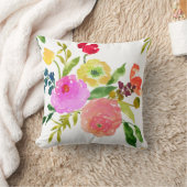 PixDezines 花卉水彩/毛地獄 クッション (ブランケット)