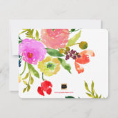 PixDezines 花卉水彩 / 結婚式延期のお知らせ セーブザデート (裏面)