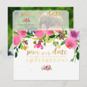 PixDezines 花卉/保存日期/照片 案内ポストカード (正面/裏面)