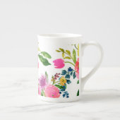 PixDezines 花卉/水彩/毛莨 ボーンチャイナマグカップ (右)