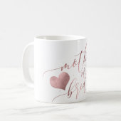 PixDezines 花嫁の母/偽のローズゴールドスクリプト コーヒーマグカップ (正面左)