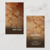 PixDezines 花崗岩、石工の名刺 名刺 (正面/裏面)