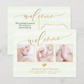 PixDezines 誕生おめでとう アナウンスメント/ハート 案内ポストカード (正面/裏面)