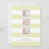 PixDezines 誕生お知らせ/DIYカラーのストライプ 案内状 (裏面)