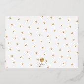 PixDezines 誕生発表 ゴールド 箔招待状 (裏面)