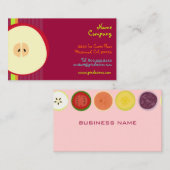 PixDezines 赤いリンゴ / スムージー 名刺 (正面/裏面)