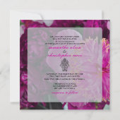 PixDezines 赤ワインの牡丹/DIY 招待状 (裏面)