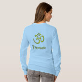 PixDezines 逆立ちポーズ/Namaste/オーム Tシャツ (裏面フル)