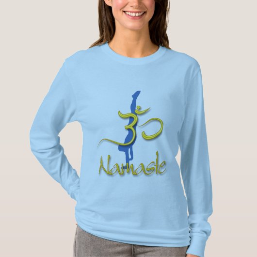 PixDezines 逆立ちポーズ/Namaste/オーム Tシャツ (正面)