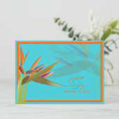 PixDezines 鳥の楽園 / DIY 背景色！ 招待状 (スタンド正面)