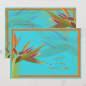 PixDezines 鳥の楽園 / DIY 背景色！ 招待状 (正面/裏面)